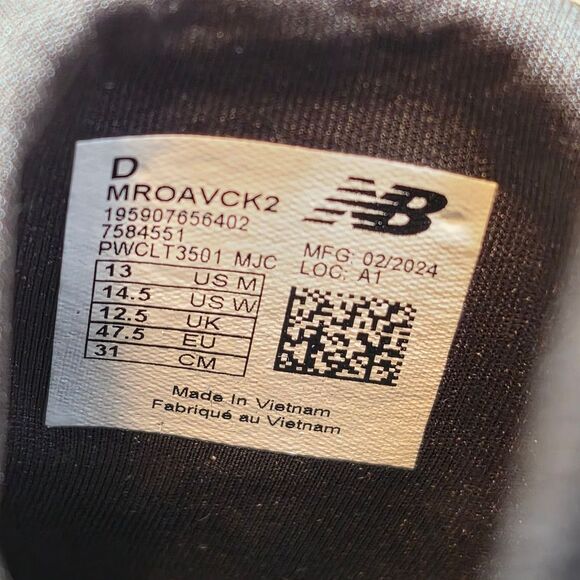 New Balance Fresh Foam Roav V2 Black Grey Running Shoes MROAVCK2 Men's Size 13 - Picture 7 of 7